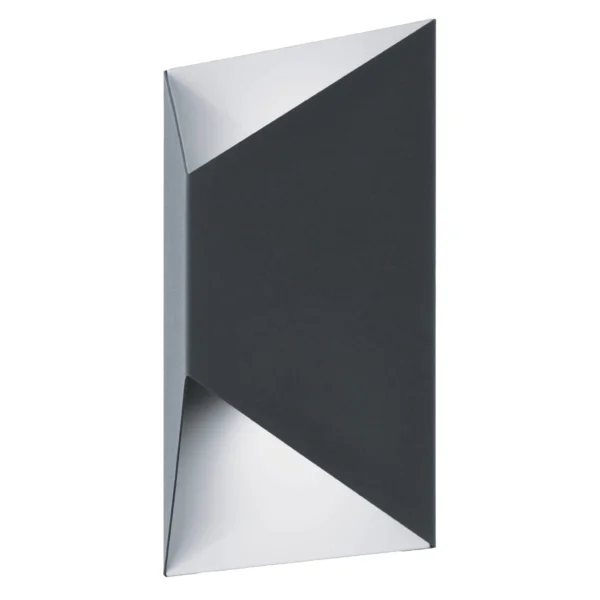 Wandleuchte EGLO "Predazzo", Stahl, weiß/anthrazit, 3000K, 2x2,5W, 21x14cm