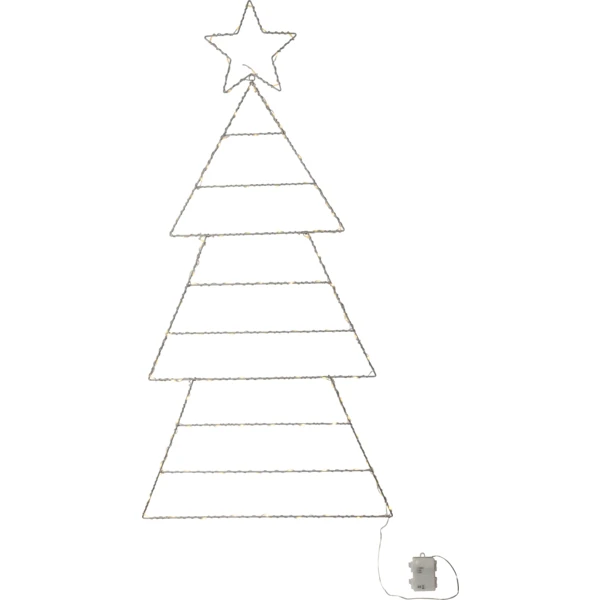 LED-Silhouette "Folde", Tannenbaum, 120cm, batteriebetrieben, klappbar