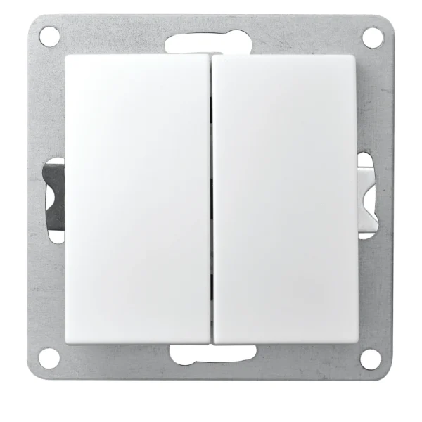 Wechselschalter McPower "Flair" 2-fach, 250V~/10A, UP, weiß