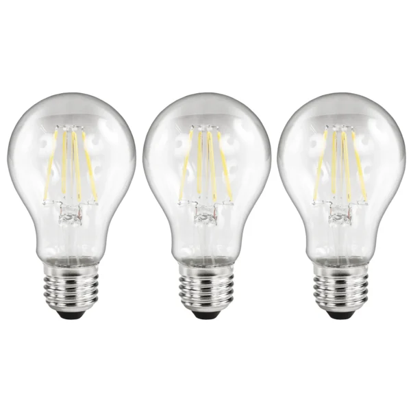 LED Filament Set McShine, 3x Glühlampe, E27, 2W, 200lm, warmweiß, klar