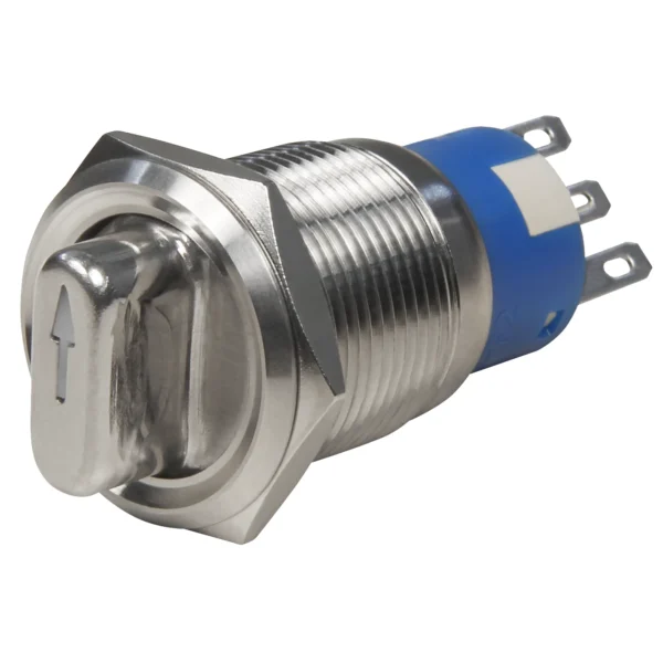Vollmetall-Drehschalter, 250V AC -3A, 19 mm