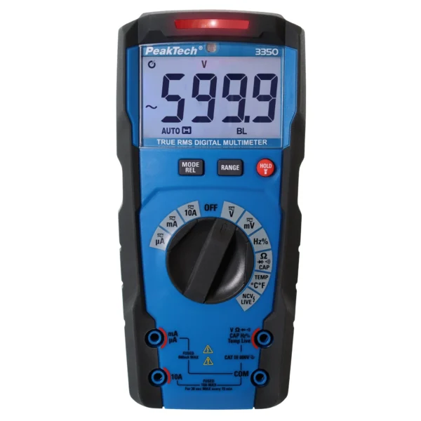 Digital Multimeter PeakTech "P3349", 6000 Counts, 600V, True RMS, Auto Range