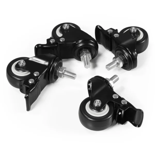 Tischrollen imstande, 4er-Set, schwarz, Tragkraft je 50kg